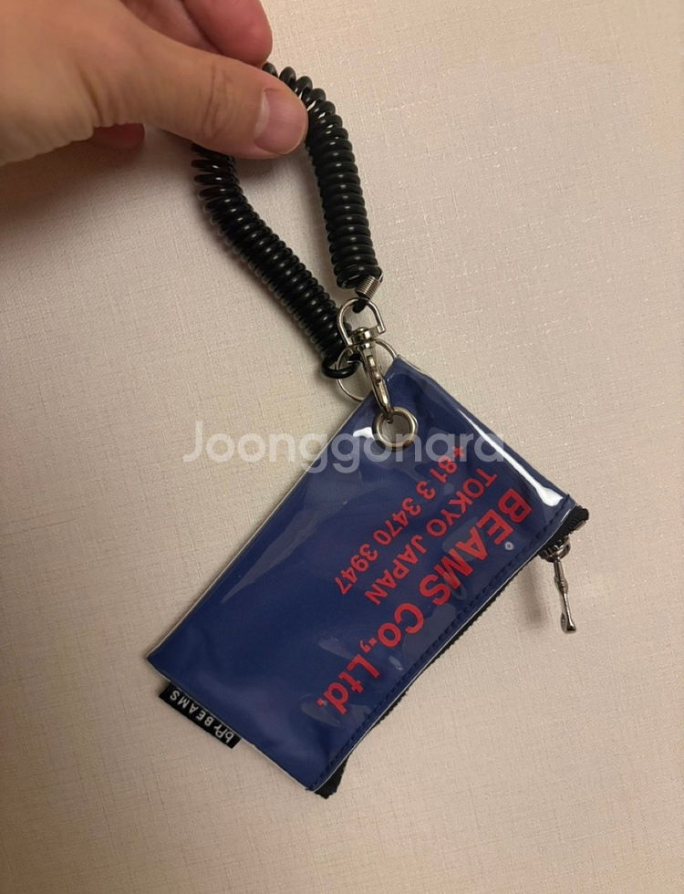 bPr BEAMS 빔즈 카드지갑 폴리우레탄 (미니파우치 xs)--4