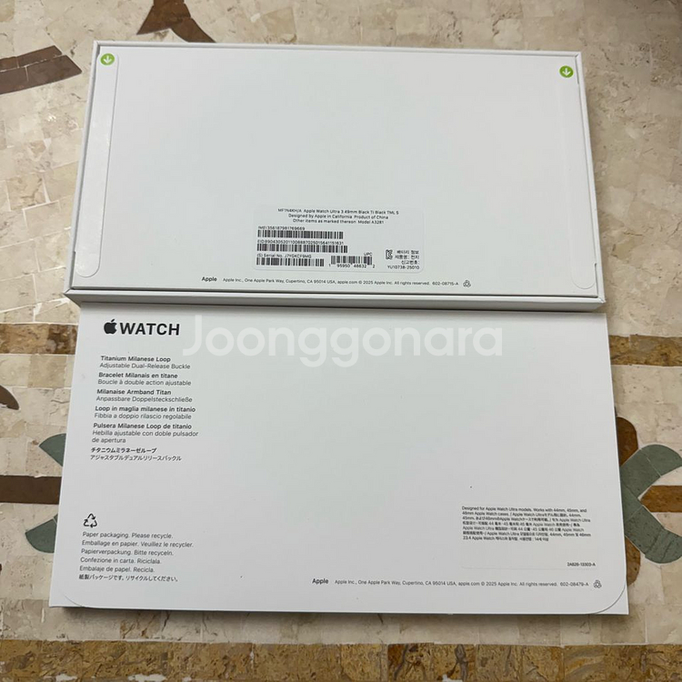 [미개봉] 애플워치 울트라3 49mm 블랙 밀레니즈 루프 (s) 새상품--2