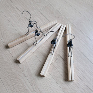 원목 집게 치마 바지걸이 4개