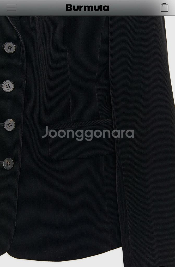 (새상품) 버뮬라 HOURGLASS TWILL JACKET (BLACK)--6