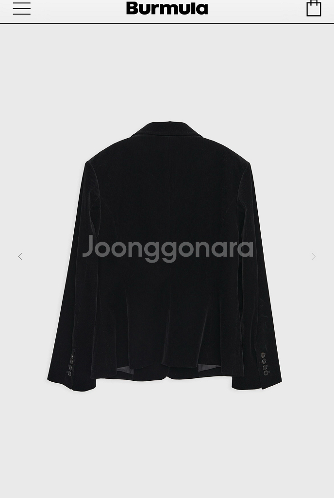 (새상품) 버뮬라 HOURGLASS TWILL JACKET (BLACK)--8