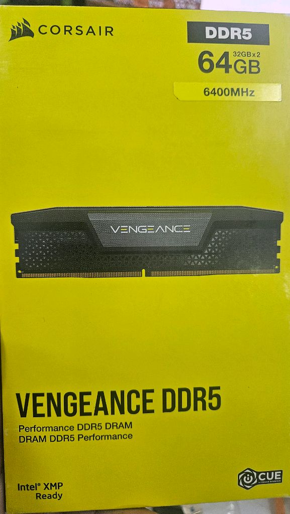 (64G)커세어 CORSAIR DDR5-6400 CL32 VENGEANCE BLACK 패키지 미개봉--0