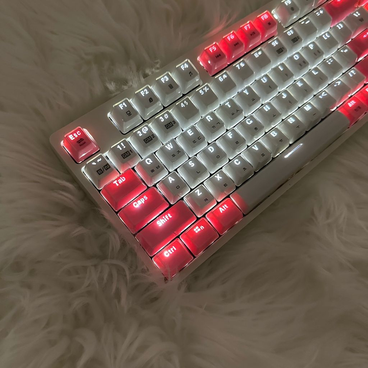 긱스타 GK801-2화이트핑크 게이밍 기계식키보드--3