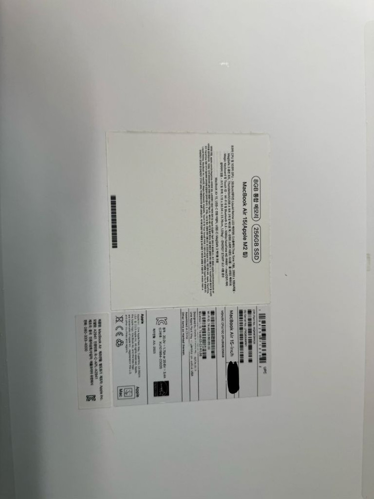 맥북에어M2 미드나이트 15인치 단순개봉--1