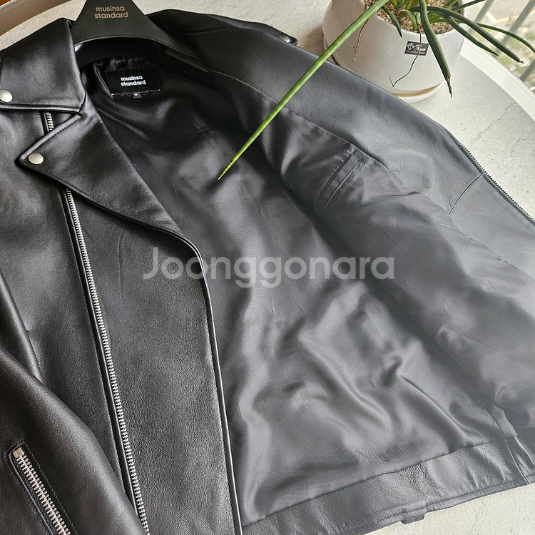 오버핏 레더 가죽자켓 M--3