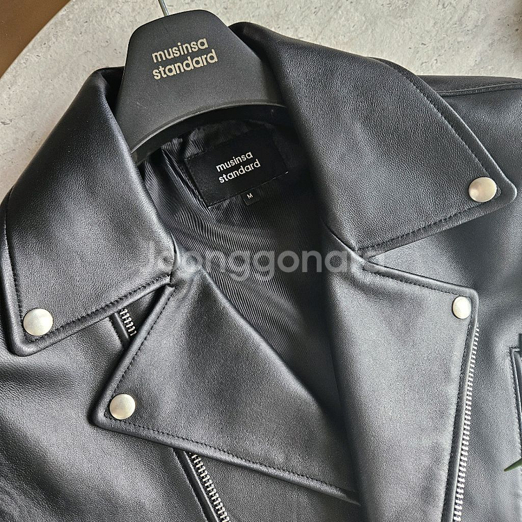 오버핏 레더 가죽자켓 M--4