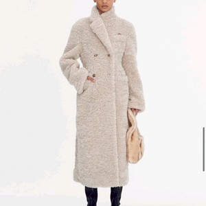 렉토 에코 퍼 더블 브레스트 테디 코트 S 이미지