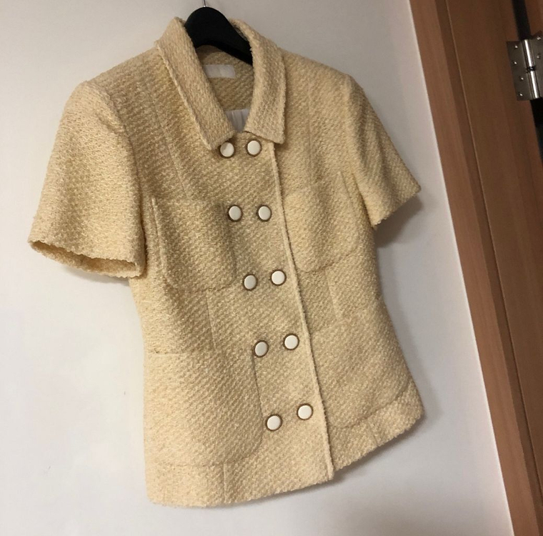 프레쉬라벨 루이스 트위드 반팔 자켓 결혼식 하객룩 올드머니룩--1