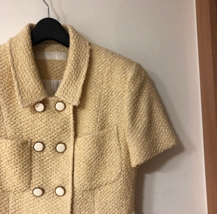 프레쉬라벨 루이스 트위드 반팔 자켓 결혼식 하객룩 올드머니룩--4