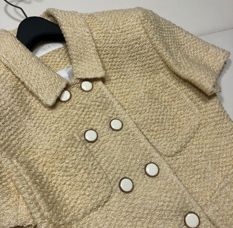 프레쉬라벨 루이스 트위드 반팔 자켓 결혼식 하객룩 올드머니룩--8