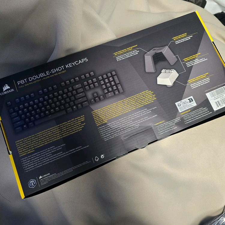 커세어 PBT 이중사출 키캡 104키 블랙 단종모델 #E1--1