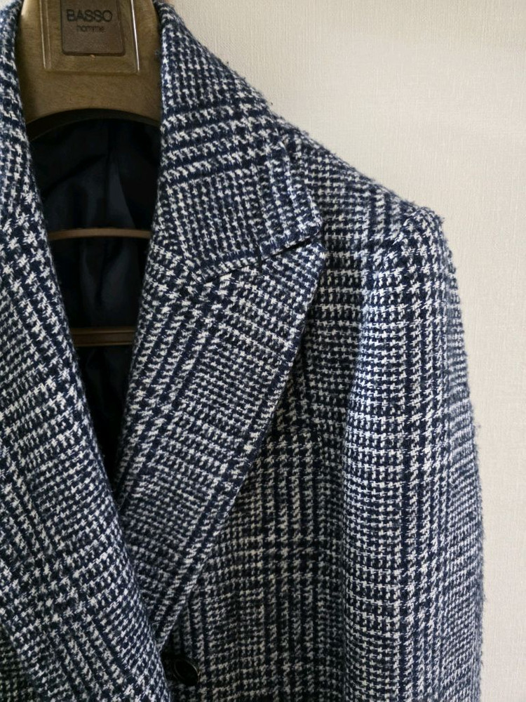 쇼앤텔 이태리 메이드 하운드투스 글렌체크 더블 코트 / (라르디니 맨온더분 수트서플라이 링자켓 빔즈)--1