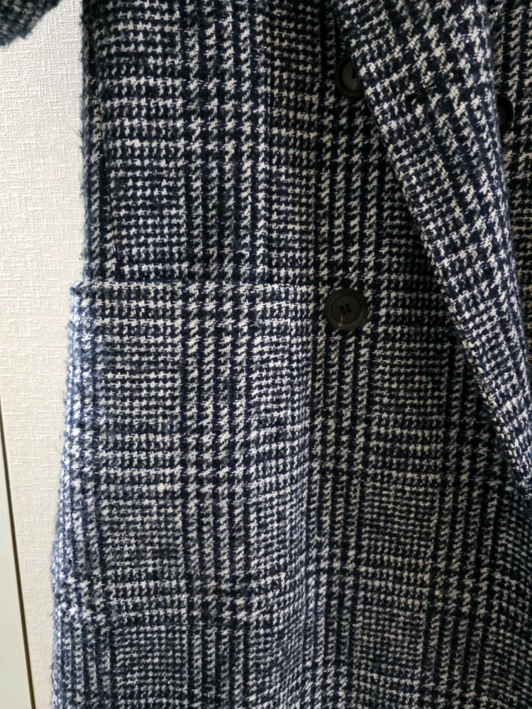 쇼앤텔 이태리 메이드 하운드투스 글렌체크 더블 코트 / (라르디니 맨온더분 수트서플라이 링자켓 빔즈)--2