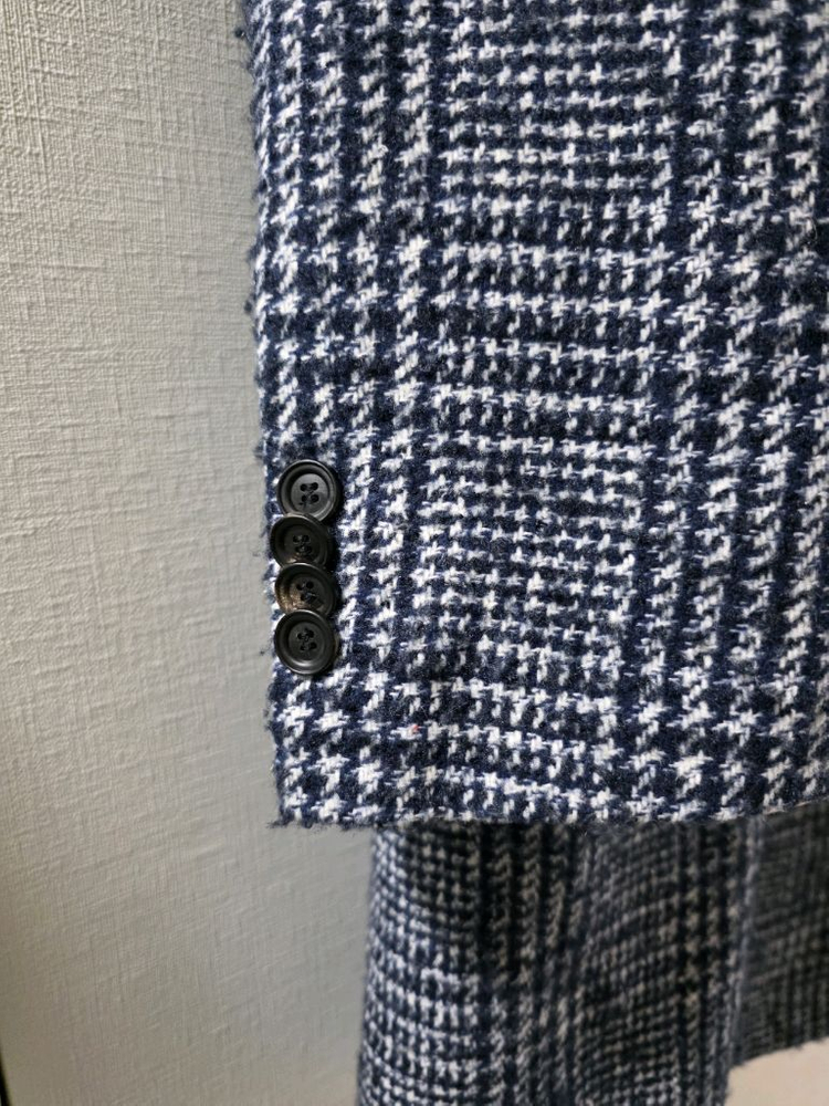 쇼앤텔 이태리 메이드 하운드투스 글렌체크 더블 코트 / (라르디니 맨온더분 수트서플라이 링자켓 빔즈)--4