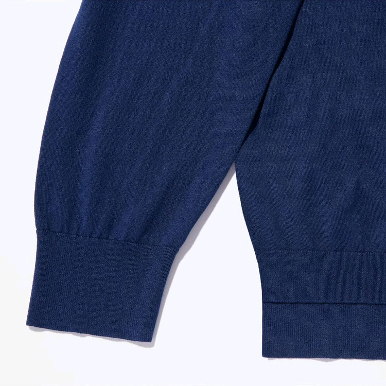 [L] 유니클로 +J 질샌더 실크코튼 오버사이즈 가디건 블루 #A1--3