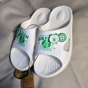 [270] 라인프렌즈 곰돌이 슬리퍼 우포스핏 아치형 화이트 #S1