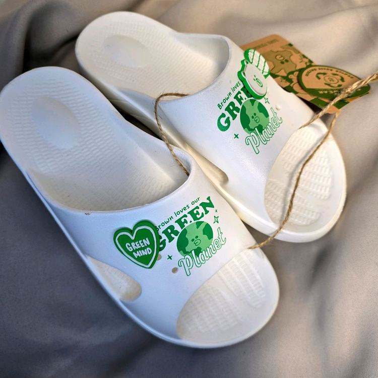 [270] 라인프렌즈 곰돌이 슬리퍼 우포스핏 아치형 화이트 #S1--1