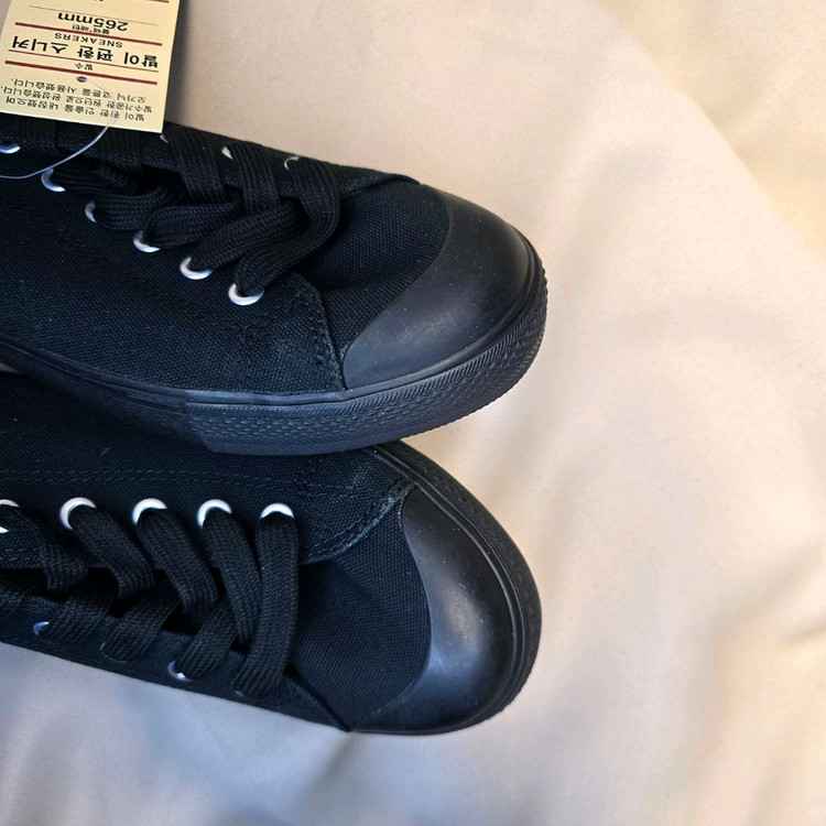 [265-275] 무인양품 무지퍼셀 발이편한 스니커 올블랙 #A1--2