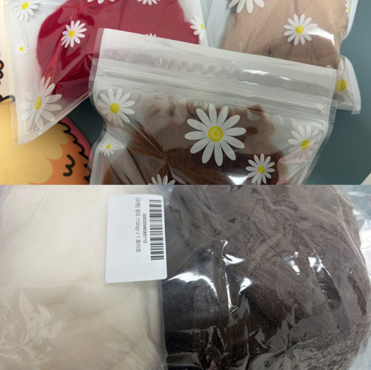 양모펠트 49컬러 세트 + 웨이브아크릴 양모 6개 +베이스양모2개 + 양모5색상추가 팝니다 이미지