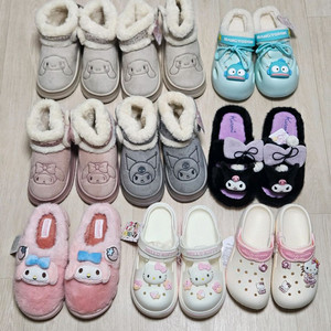 새상품 산리오 털 어그부츠 슬리퍼 크록스 키티 쿠로미 시나모롤 한교동 마이멜로디 이미지