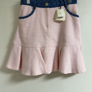 정품)산드로 트위드 데님 스커트36