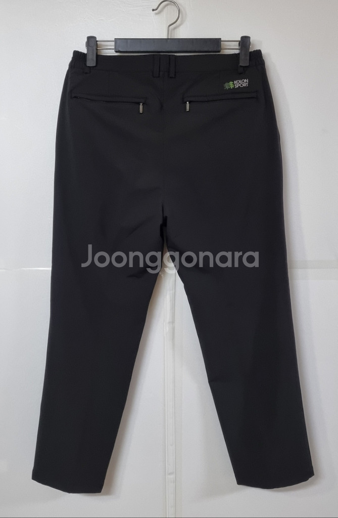 35)코오롱스포츠 봄,가을 블랙바지 스판바지 기능성바지--2