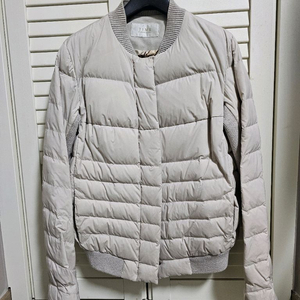 정품) TIME 타임 한섬 경량 패딩 구스다운 베이지톤