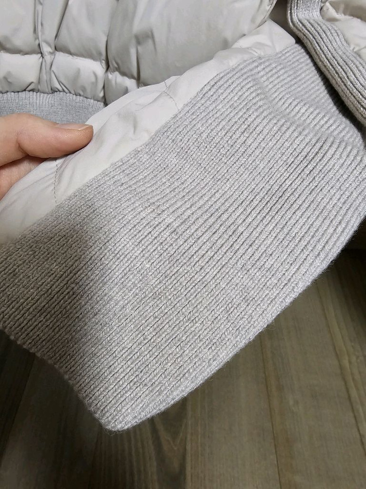 정품) TIME 타임 한섬 경량 패딩 구스다운 베이지톤--3