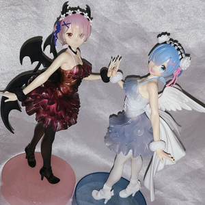 리제로 렘 람 천사 악마 고전 미소녀 피규어 일괄 이미지