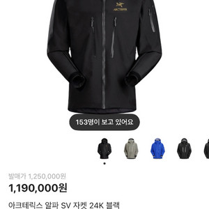 아크테릭스 알파 SV 자켓 24K 블랙