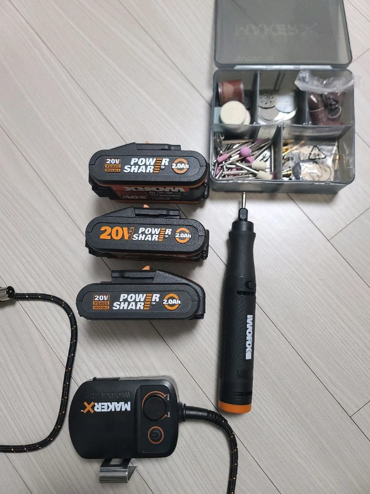 (웍스)WORX 메이커X 로터리툴WX739.9 풀세트 판매합니다. 이미지