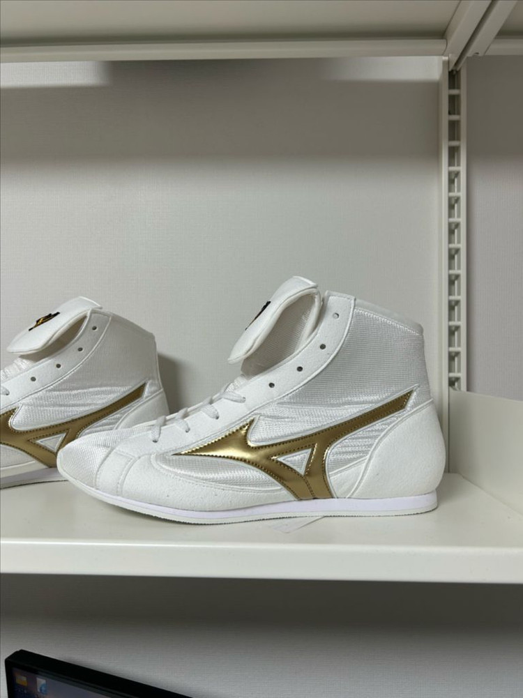 미즈노 이지 스펙트라 복싱화 265 화이트골드 팝니다 이미지