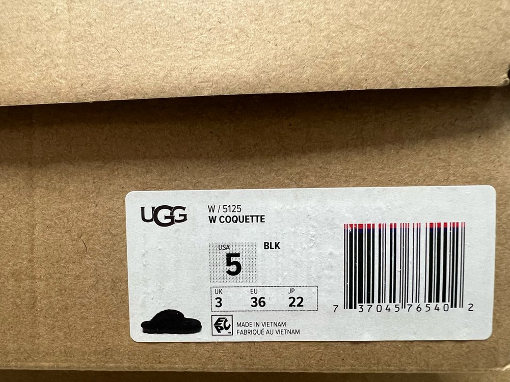 [새상품] 어그 코케트 슬리퍼 블랙 225 size 이미지