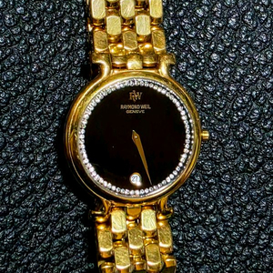레이몬드 웨일 Geneve 남여공용 골드 팔찌 다이아