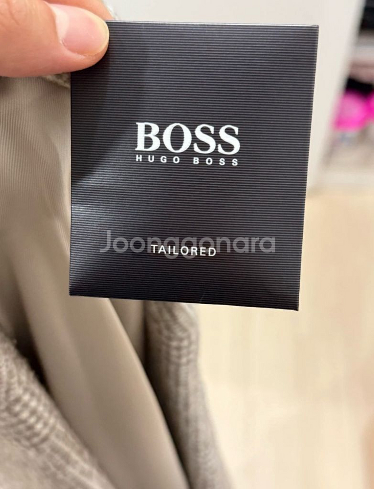 휴고 보스 브라운 체크 자켓 46사이즈 Boss--7
