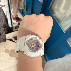 카시오 베이비 지샥 화이트 로즈골드 여성 (배터리 교체)