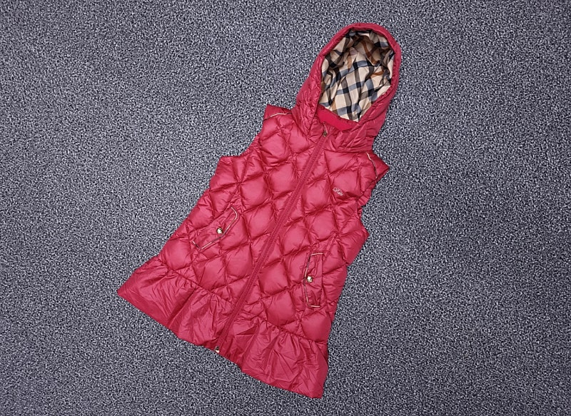 [무료배송][140]닥스 키즈 프릴 덕다운 롱패딩 조끼 이미지