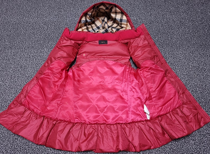 [무료배송][140]닥스 키즈 프릴 덕다운 롱패딩 조끼 이미지