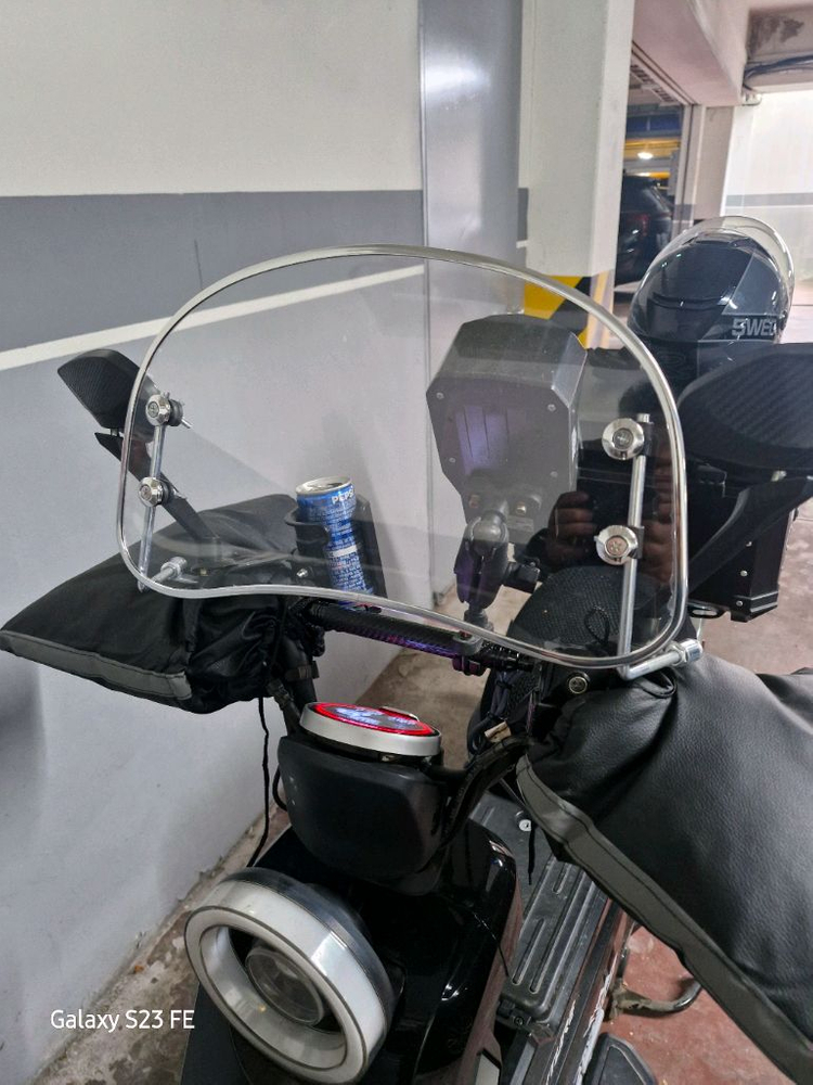 전기 스쿠터 윈드실드 빈티지--3