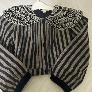 봉주르다이어리 4y 크롭 블라우스