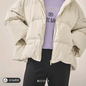 sjsj 드로우스트링 구스다운 점퍼