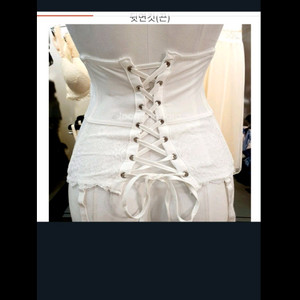 2종*에블린 웨딩 코르셋 가터벨트 니퍼 S~M,화이트 밴드스타킹 이미지