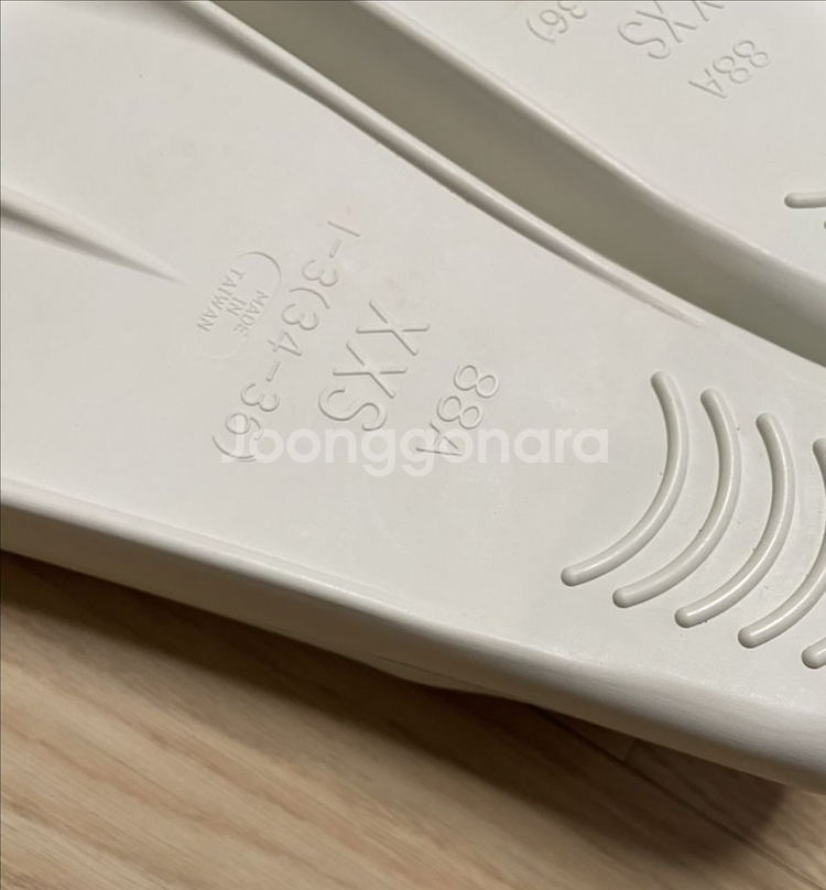 투사 오리발 화이트 xxs 롱핀--1