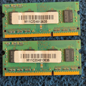 삼성 DDR3 2GB PC3 10600S 노트북 메모리 2개