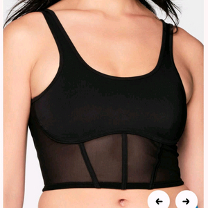 줌바 ZUMBA 코르셋 크롭탱크S