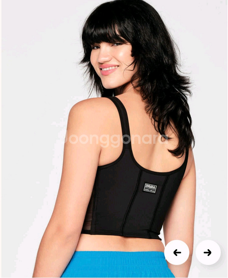 줌바 ZUMBA 코르셋 크롭탱크S--1