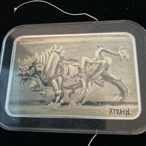 흰소(이중섭) 채색 실버바 100g