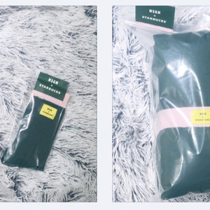 (커플세트) 스타벅스 프리퀀시 MSGM 블랭킷 담요 그린 양말 새상품 미개봉