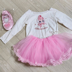 티니핑 발레복(130사이즈,하의는 L),발레슈즈 새상품(225)