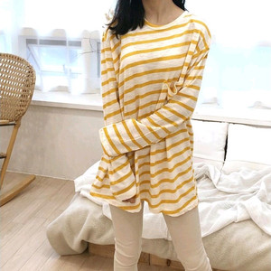 헐렁 줄무늬 티셔츠 블루색상